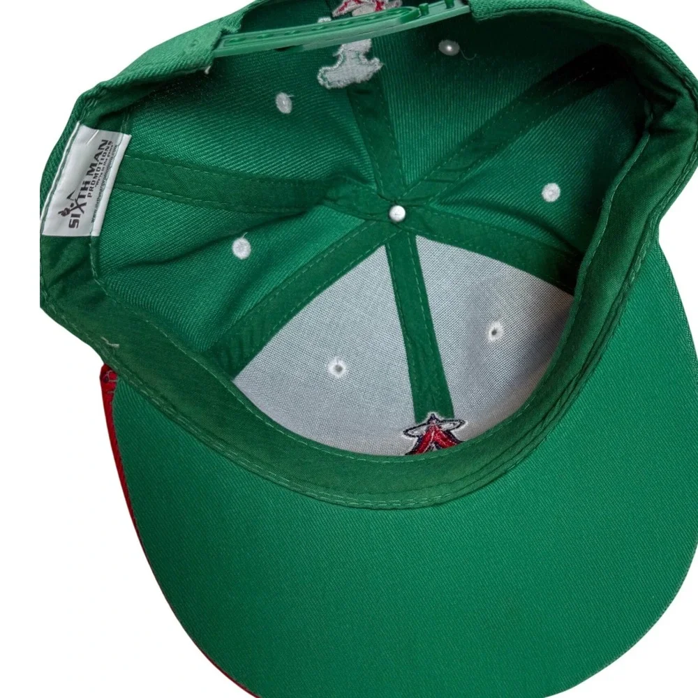 Los Angeles Angels Italian Heritage Snapback Hat Green Red White Sixth Man‎ MLB
